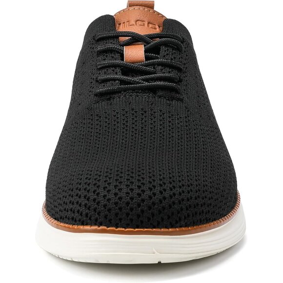 Men's Black Casual Dress Sneakers Oxfords Business Mesh Breathable Walking Shoes - Picture 6 of 8